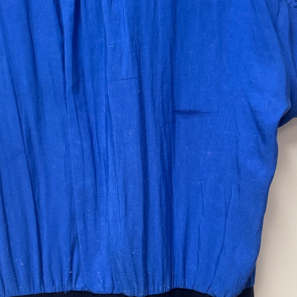 Express Royal Blue and Black Shirt Dress - Picture 11 of 12